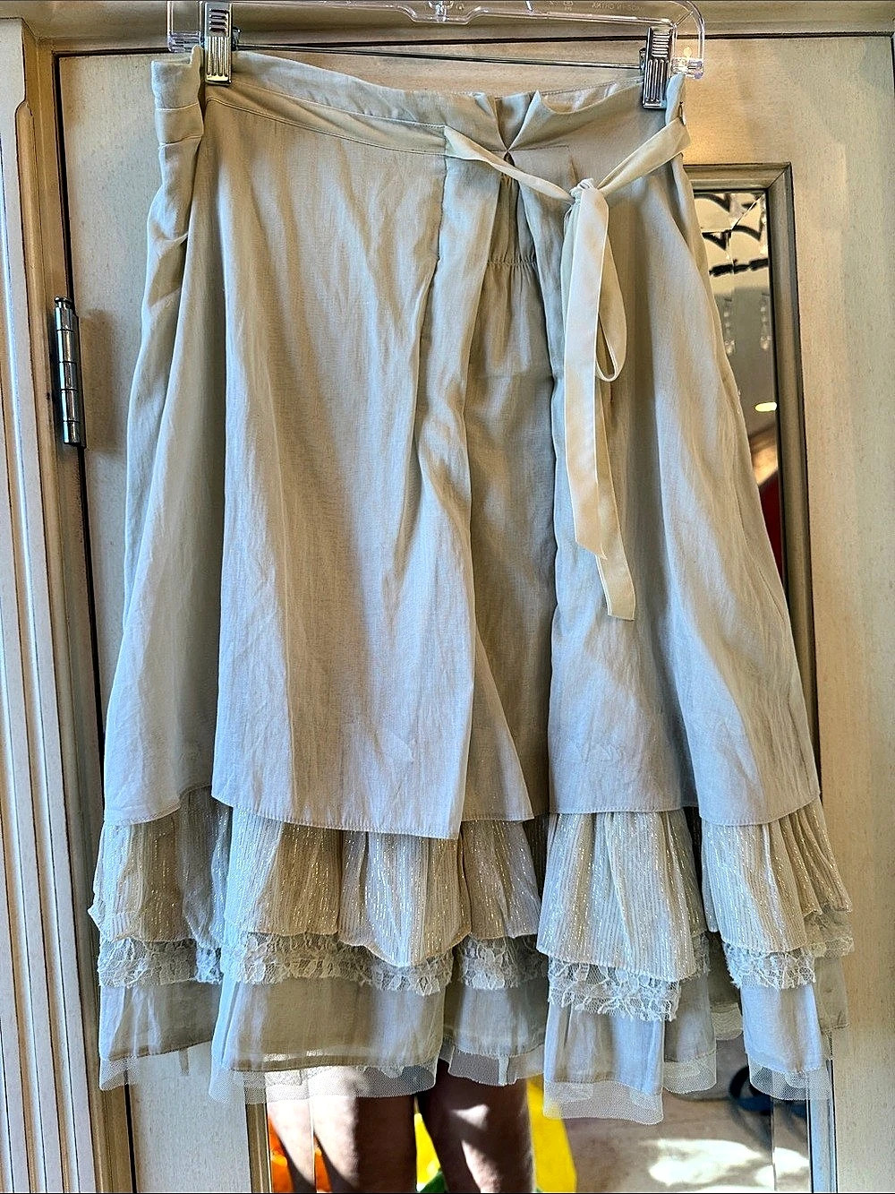Free People Layered Lace Mini Skirt in White Size 4 Like New